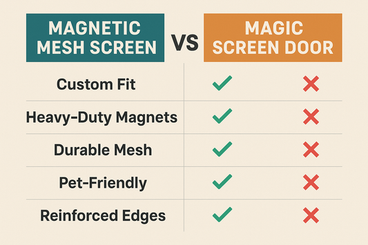 Magic Screen Door vs. Magnetic Mesh Screen