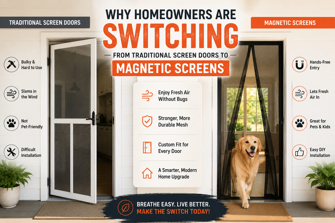 Why Homeowners Are Switching From Traditional Screen Doors to Magnetic Screens