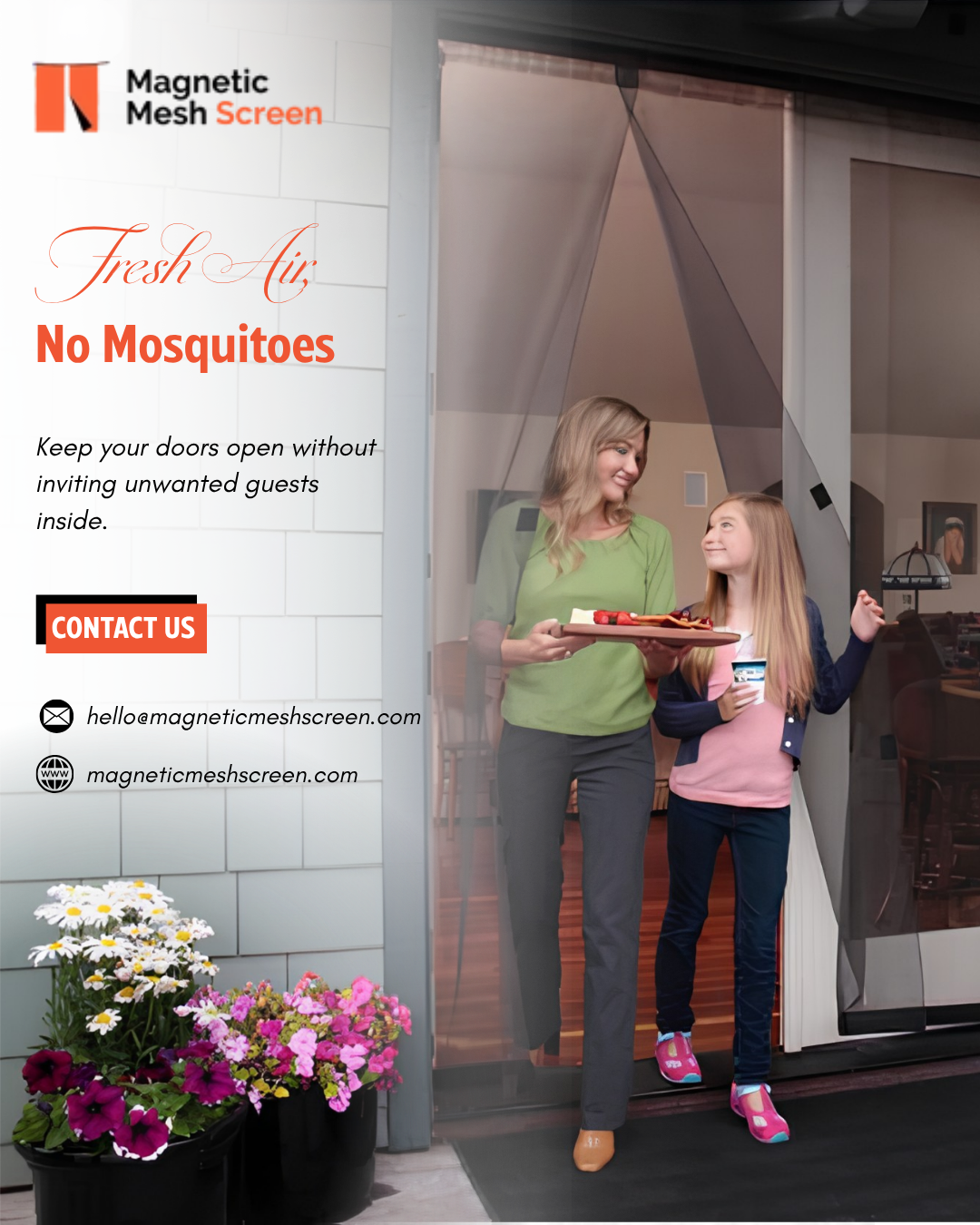 Magnetic Mesh Screen | Suitable for Doors & Windows